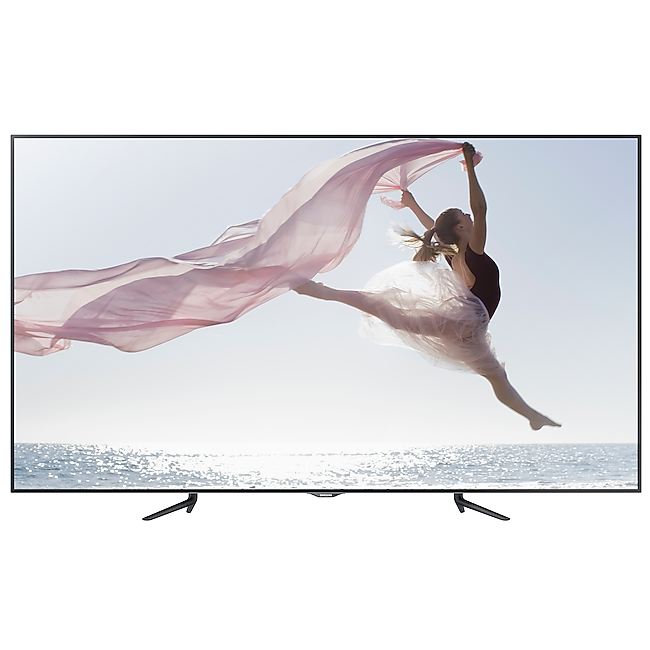 Samsung MEC Series 95 inch LH95MECPLBC edge-LED professional touch display on stand, supplied by Corporate AV in India