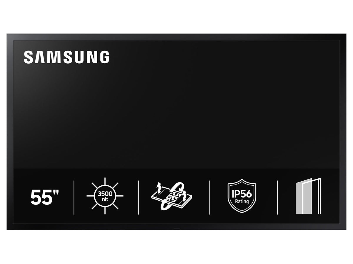 Samsung OH55DX-S: 55 Inch High-Brightness Commercial LED Outdoor Display - feature overview graphic