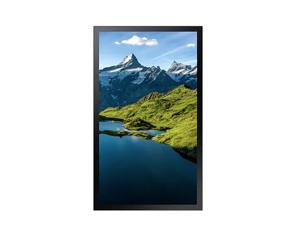 Samsung OH75A: 75 Inch 4K UHD Full Outdoor Digital Signage Display - front view in portrait orientation