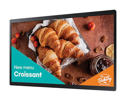 Samsung QB24C-E: 24 Inch Full HD 16/7 Compact Smart Signage Display - angled view