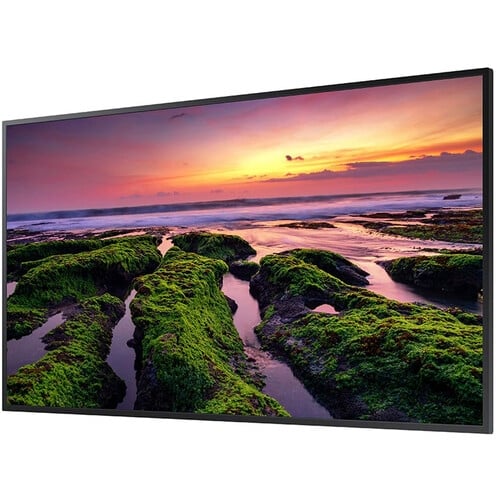 Samsung QB65B: 65 Inch 4K UHD 350-Nit Slim Smart Signage Display - angled view