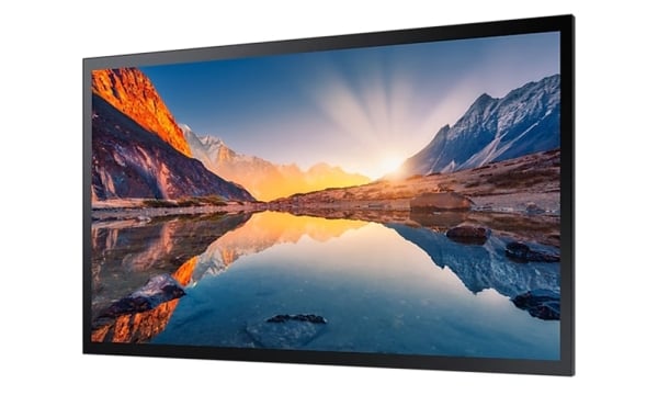 Samsung QM32B-T: 32 Inch All-in-One Interactive Touchscreen Display - angled view