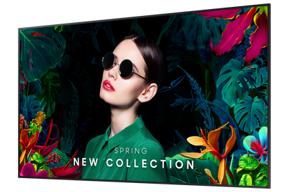 Samsung QM98C: 98 Inch Ultra-Slim 4K UHD Commercial Signage Display - angled view