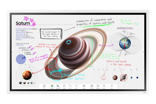 Samsung WM55B: 55 Inch Flip Pro 4K Interactive Display - front view