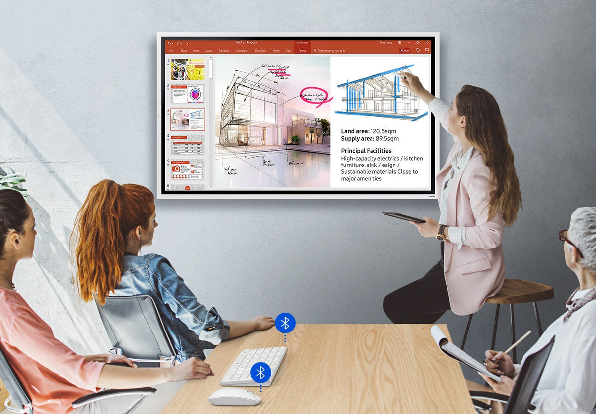 Samsung WM55R: Flip 2 55 Inch Interactive Digital Whiteboard - in-use view