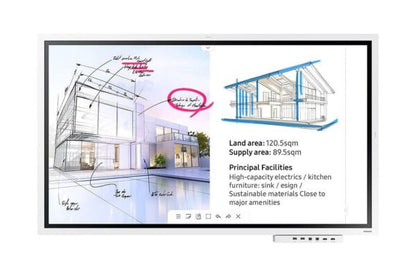 Samsung WM85R: Flip 2 85 Inch 4K UHD Interactive Digital Whiteboard - front view (2 of 2)