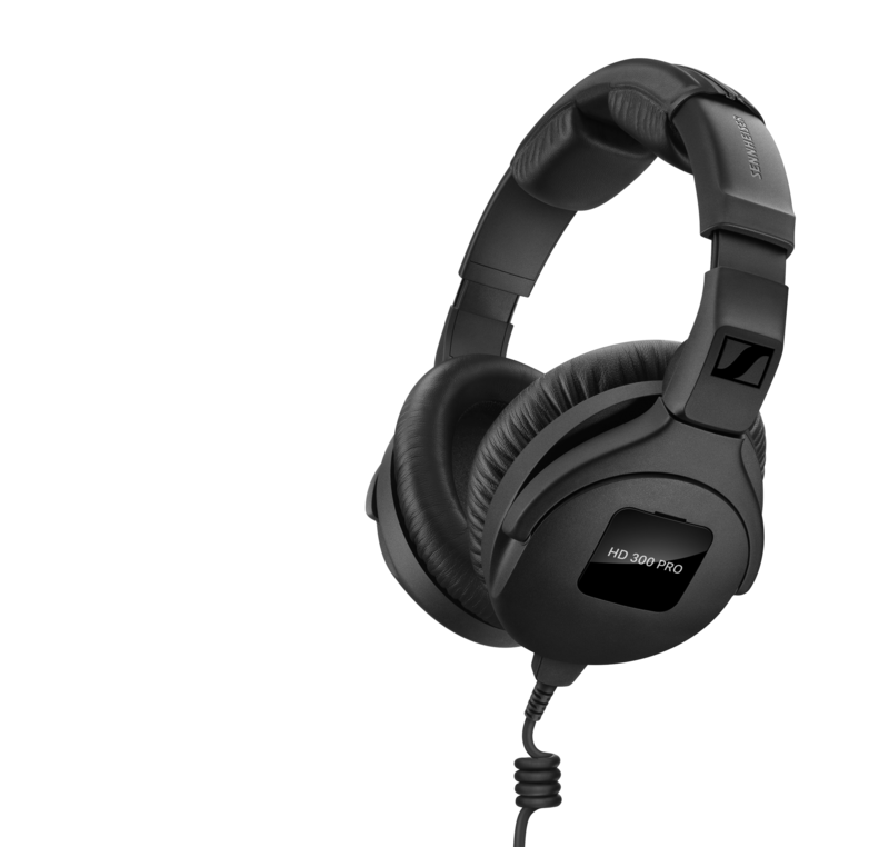 Sennheiser HD 300 PRO pair of professional studio headphones - front view