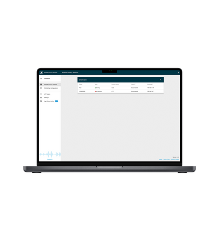Sennheiser MobileConnect Manager software for managing MobileConnect audio streaming - view 4