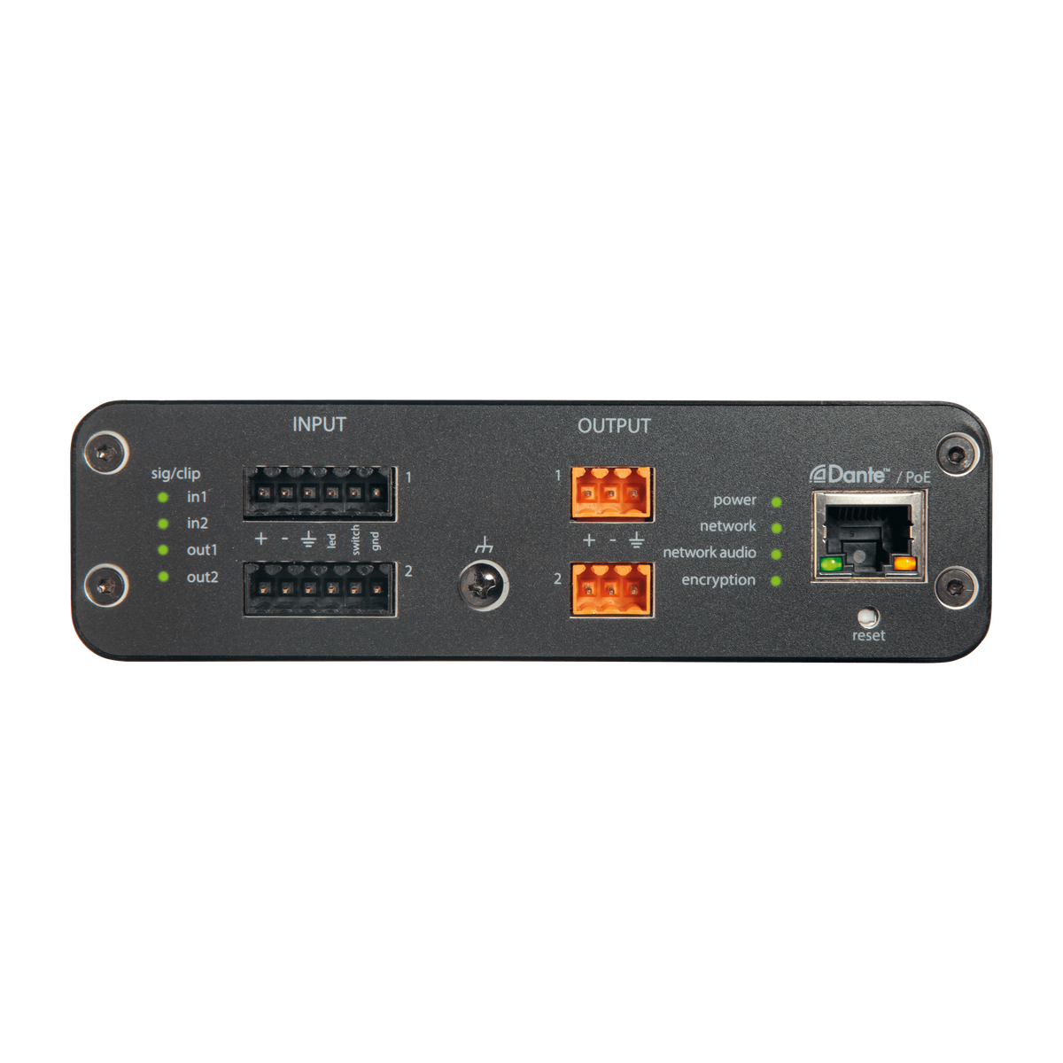 Shure ANI22-BLOCK 2-In 2-Out Analog and Dante Interface, Block - product view 2