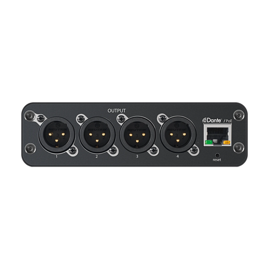 Shure ANI4OUT-XLR 4-Channel Dante to Analog Network Interface, XLR - front view