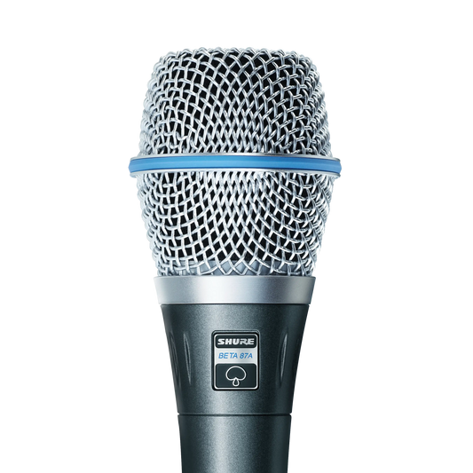 Shure Beta 87A Vocal Microphone, Supercardioid - front view