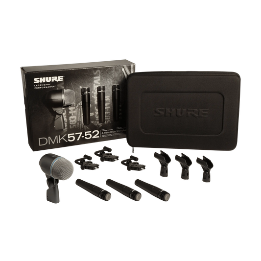 Shure DMK57-52 Drum Microphone Kit with 3 SM57 and 1 Beta 52A - front view
