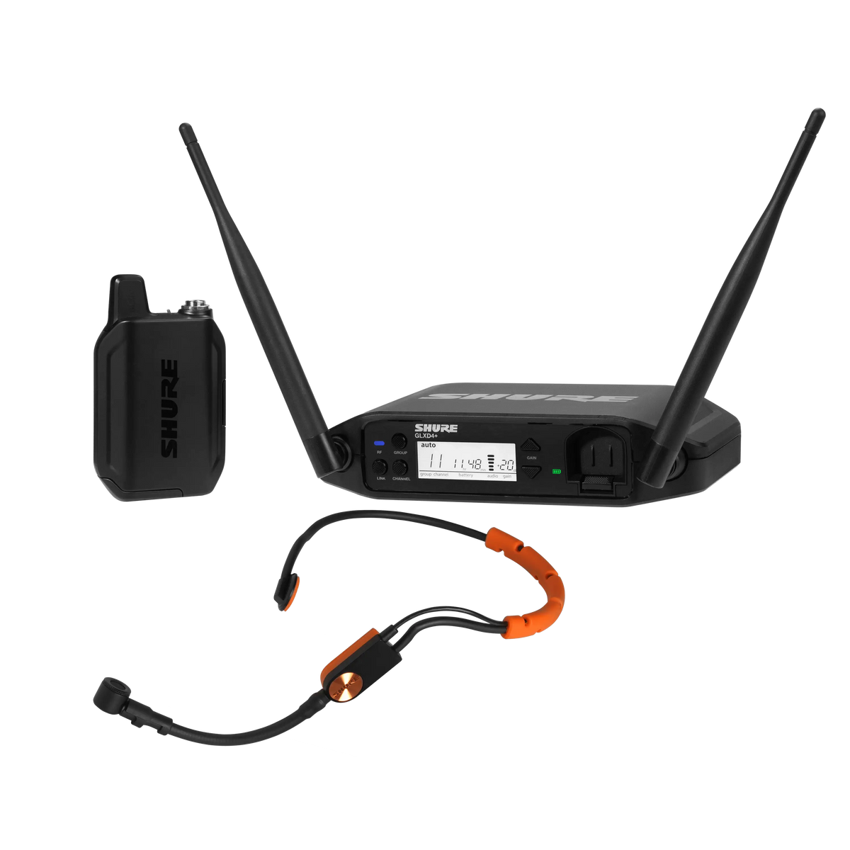 Shure GLXD14+/SM31-Z3 GLX-D+ Headset System - front view