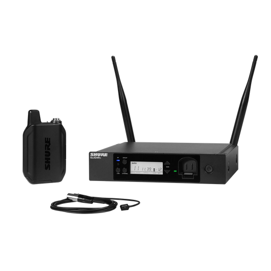 Shure GLXD14R+/93-Z3 GLX-D+ Rack System with WL93 Lavalier Microphone - front view