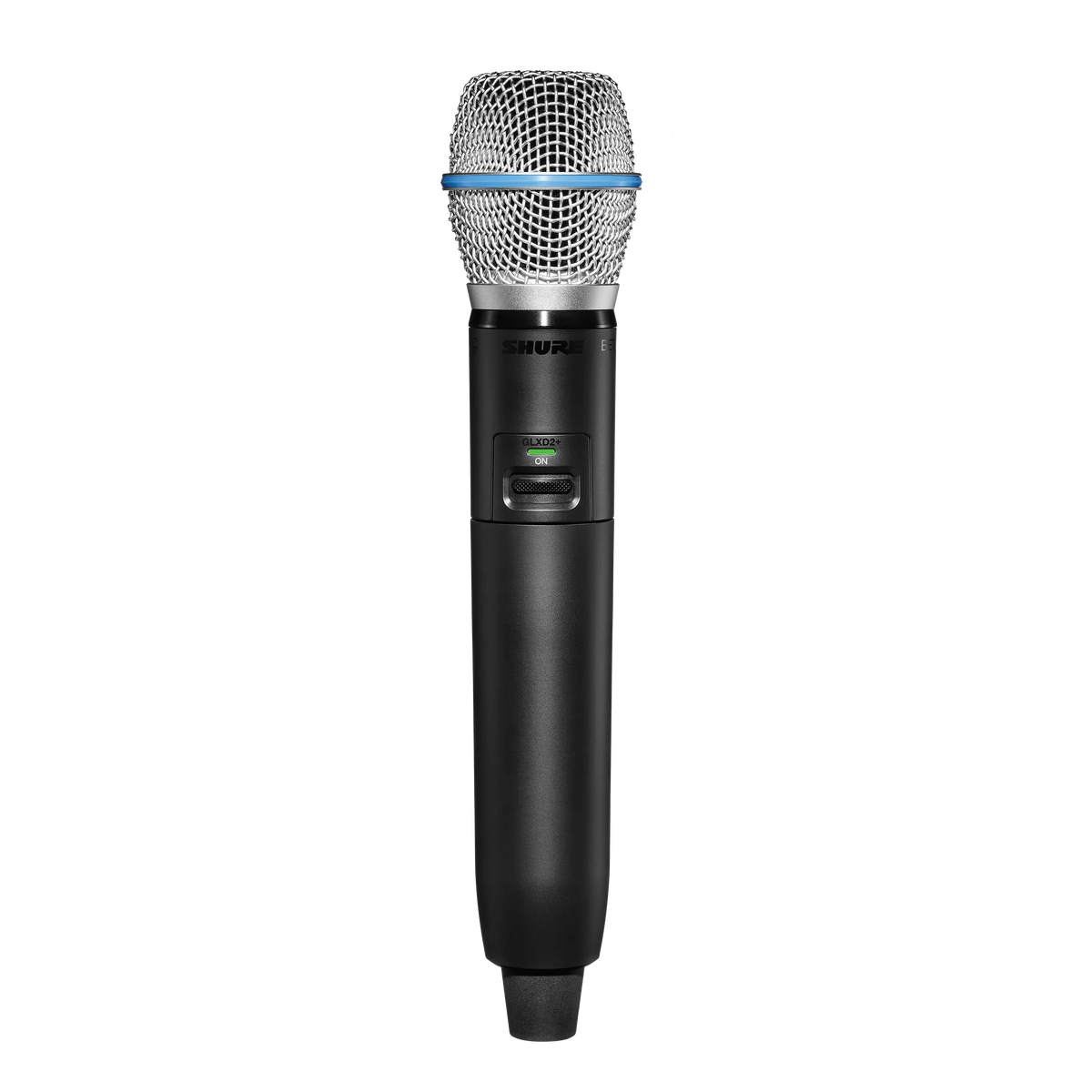 Shure GLXD2+/B87A-Z3 GLX-D+ Handheld Transmitter - front view