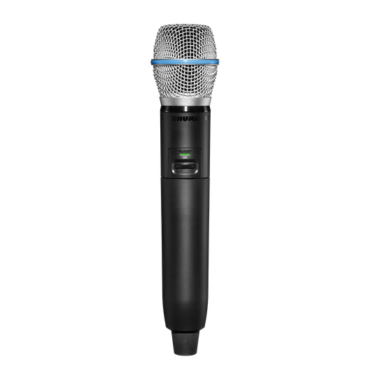 Shure GLXD2+/B87A-Z3 GLX-D+ Handheld Transmitter - front view