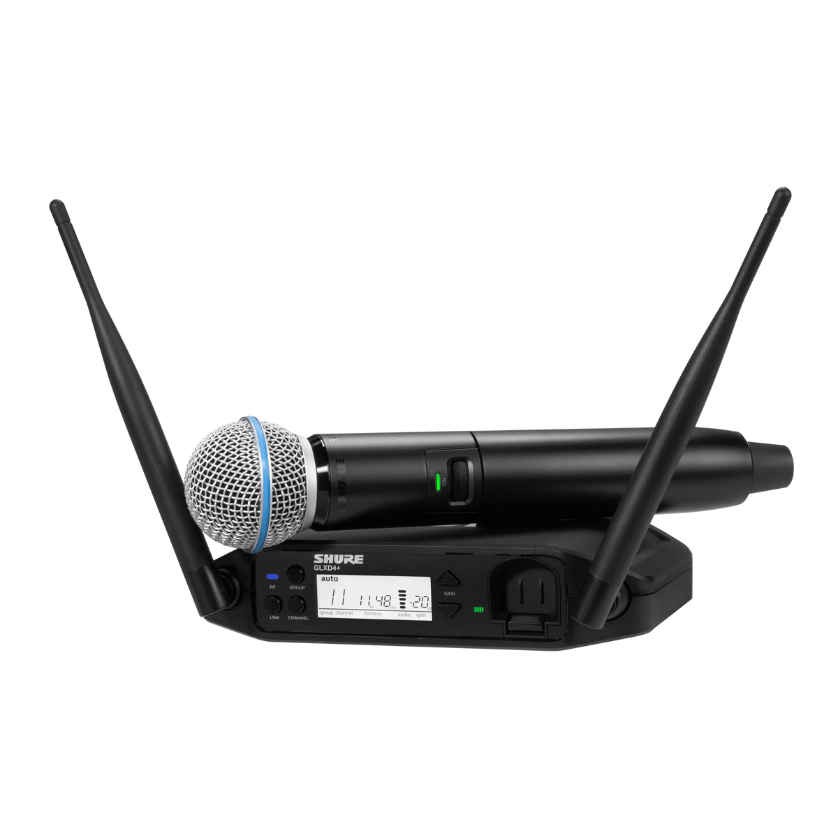 Shure GLXD24+/B58-Z3 GLX-D+ Handheld System - front view