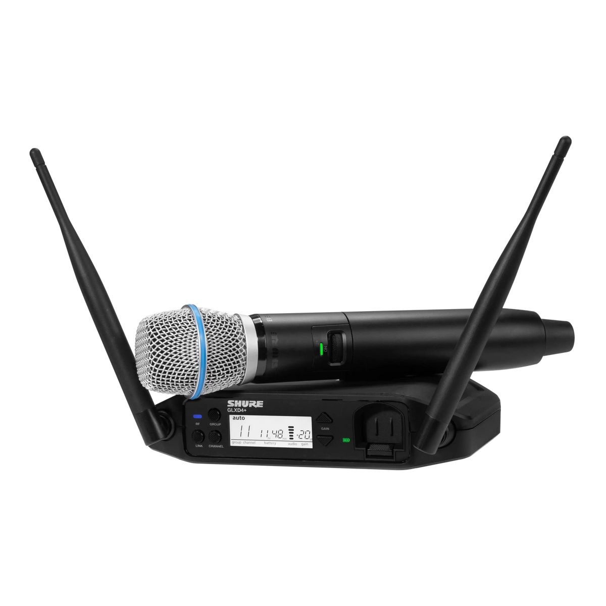 Shure GLXD24+/B87A-Z3 GLX-D+ Handheld System - front view