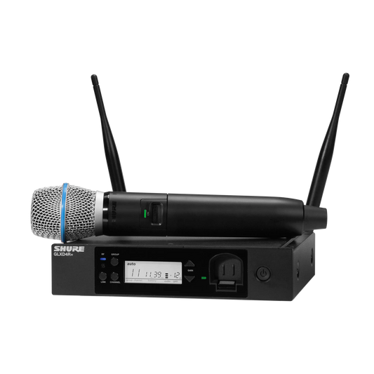 Shure GLXD24R+/B87A-Z3 GLX-D+ Rack System - front view