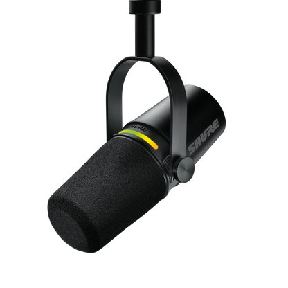 Shure MV7+-K Podcast Microphone - front view