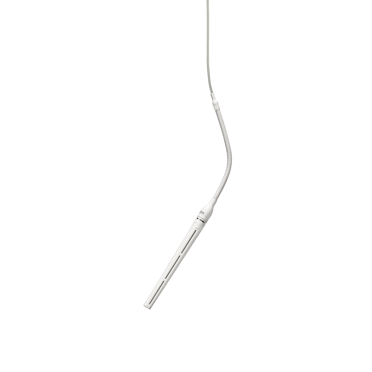 Shure MX202W-A/MS Mini-shotgun Overhead Microphone, White - front view
