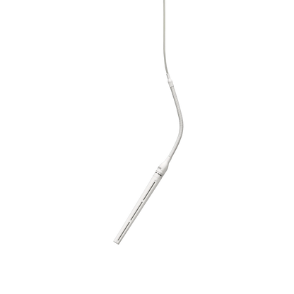 Shure MX202W-A/MS Mini-shotgun Overhead Microphone, White - front view