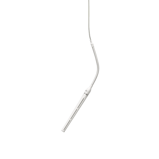 Shure MX202W-A/MS Mini-shotgun Overhead Microphone, White - front view