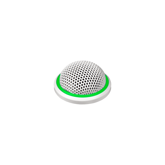 Shure MX395W/C-LED Cardioid Low Profile Boundary Microphone, White - front view