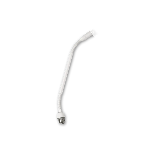 Shure MX410WRLPDF/N 10 Inch Dualflex Gooseneck Mic No Capsule, White - front view