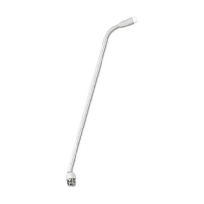 Shure MX415WRLP/N 15 Inch Gooseneck Microphone, No Capsule, White - front view