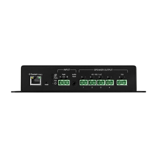Shure MXN-AMP PoE+ Powered Multichannel Amplifier with Dante - front view