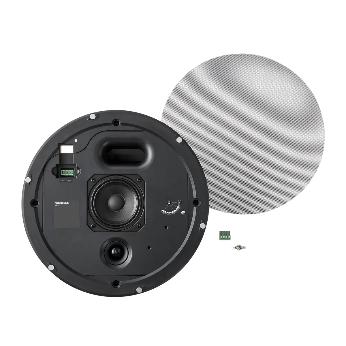 Shure MXP-5W Ceiling-Mount Passive Loudspeaker, White - product view 4