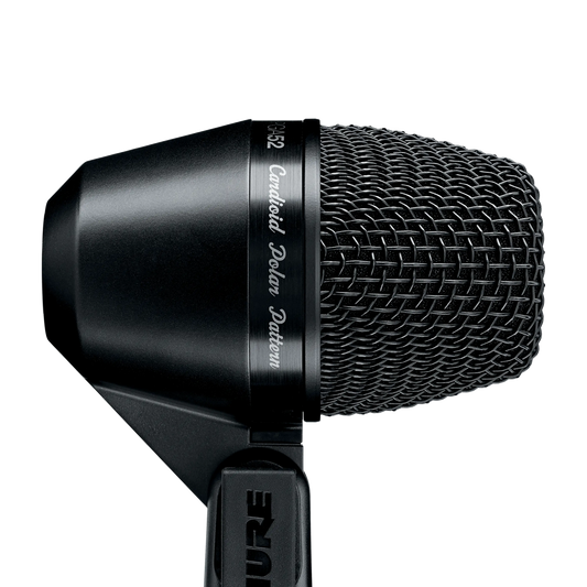 Shure PGA52-LC Cardioid Dynamic Kick Drum Microphone, No Cable - front view