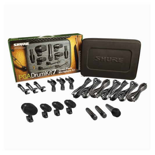 Shure PGADRUMKIT7 7-Piece PGA Drum Microphone Kit - front view