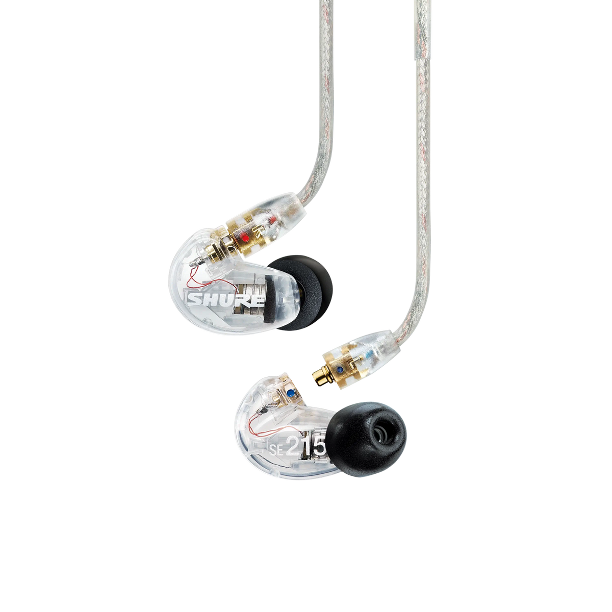Shure SE215-CL Professional Sound Isolating Earphones, Clear - product view 3