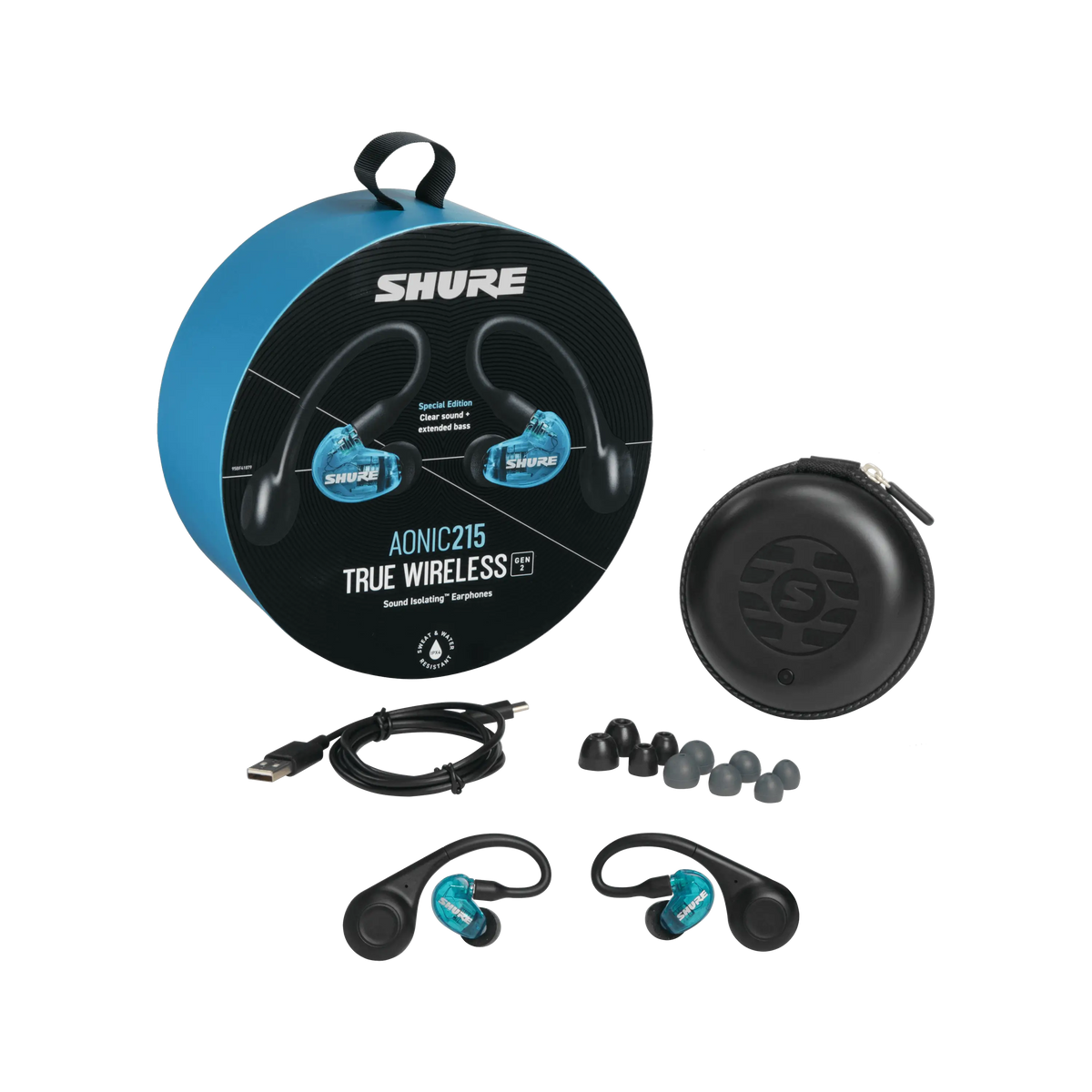 Shure SE21DYBL+TW2 True Wireless Sound Isolating Earphones, Gen 2 - product view 4