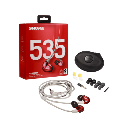 Shure SE535LTD+UNI Sound Isolating Earphones, Red, 3.5 mm Cable - product view 4