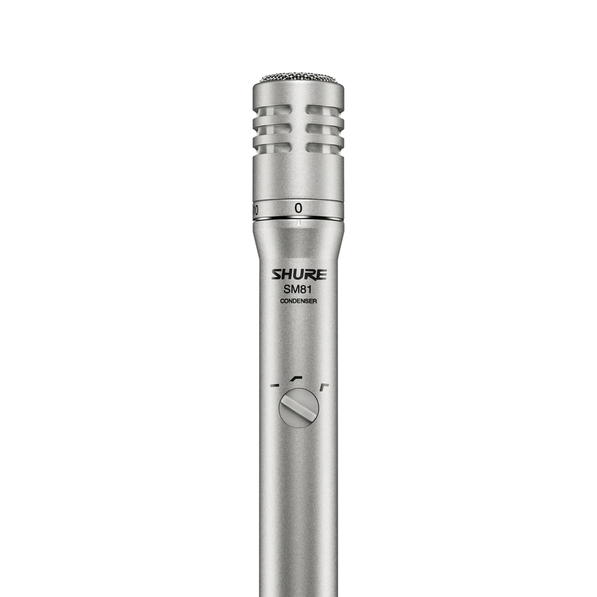 Shure SM81-LC Condenser Instrument Microphone, Cardioid - front view