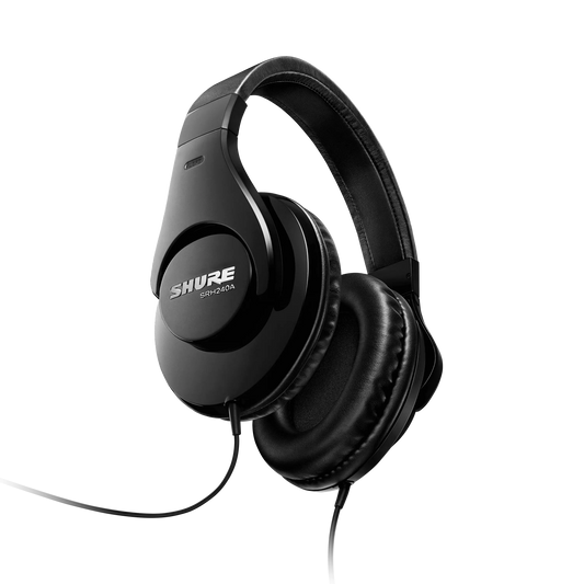Shure SRH240A-BK Professional Quality Headphones, Black - front view