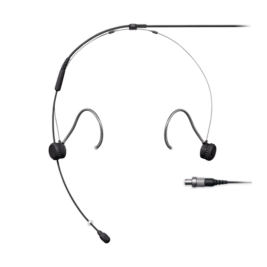 Shure TH53B/O-LEMO TwinPlex TH53 Headset Microphone, Black, LEMO3 - front view