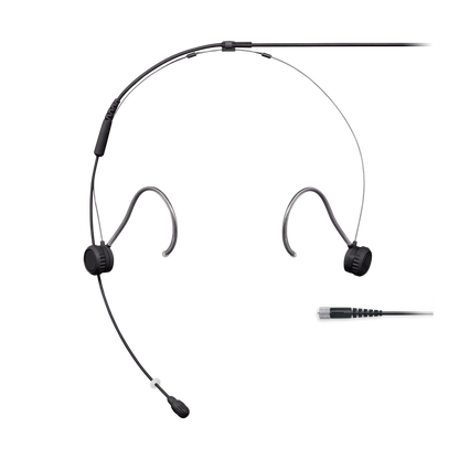 Shure TH53B/O-MDOT TwinPlex TH53 Headset Microphone, Black, MDOT - front view