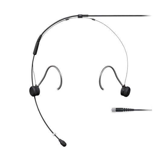 Shure TH53B/O-MDOT TwinPlex TH53 Headset Microphone, Black, MDOT - front view