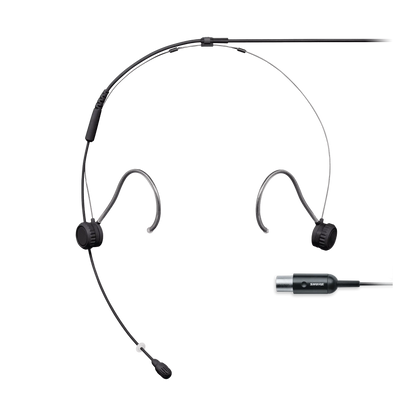 Shure TH53B/O-MTQG TwinPlex TH53 Headset Microphone, Black, MTQG - front view