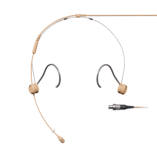 Shure TH53T/O-LEMO TwinPlex TH53 Headset Microphone, Tan, LEMO3 - front view