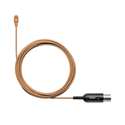 Shure TL46C/O-MTQG TwinPlex TL46 Lavalier Microphone, Cocoa, MTQG - front view