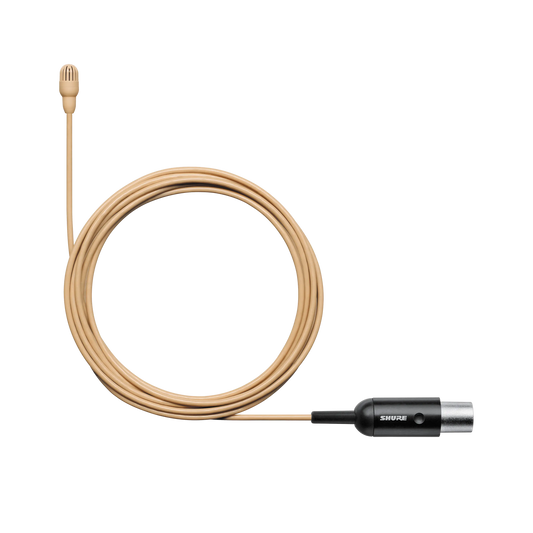Shure TL47T/O-MTQG-A TwinPlex TL47 Lavalier Microphone, Tan, MTQG - front view