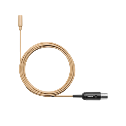 Shure TL48T/O-MTQG-A TwinPlex TL48 Lavalier Microphone, Tan, MTQG - front view