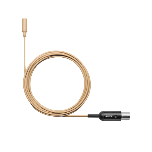 Shure TL48T/O-MTQG-A TwinPlex TL48 Lavalier Microphone, Tan, MTQG - front view