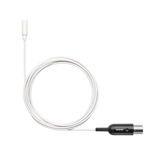 Shure TL48W/O-MTQG-A TwinPlex TL48 Lavalier Microphone, White, MTQG - front view
