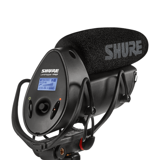 Shure VP83F Camera Mount Microphone With Flash, Lobar - front view